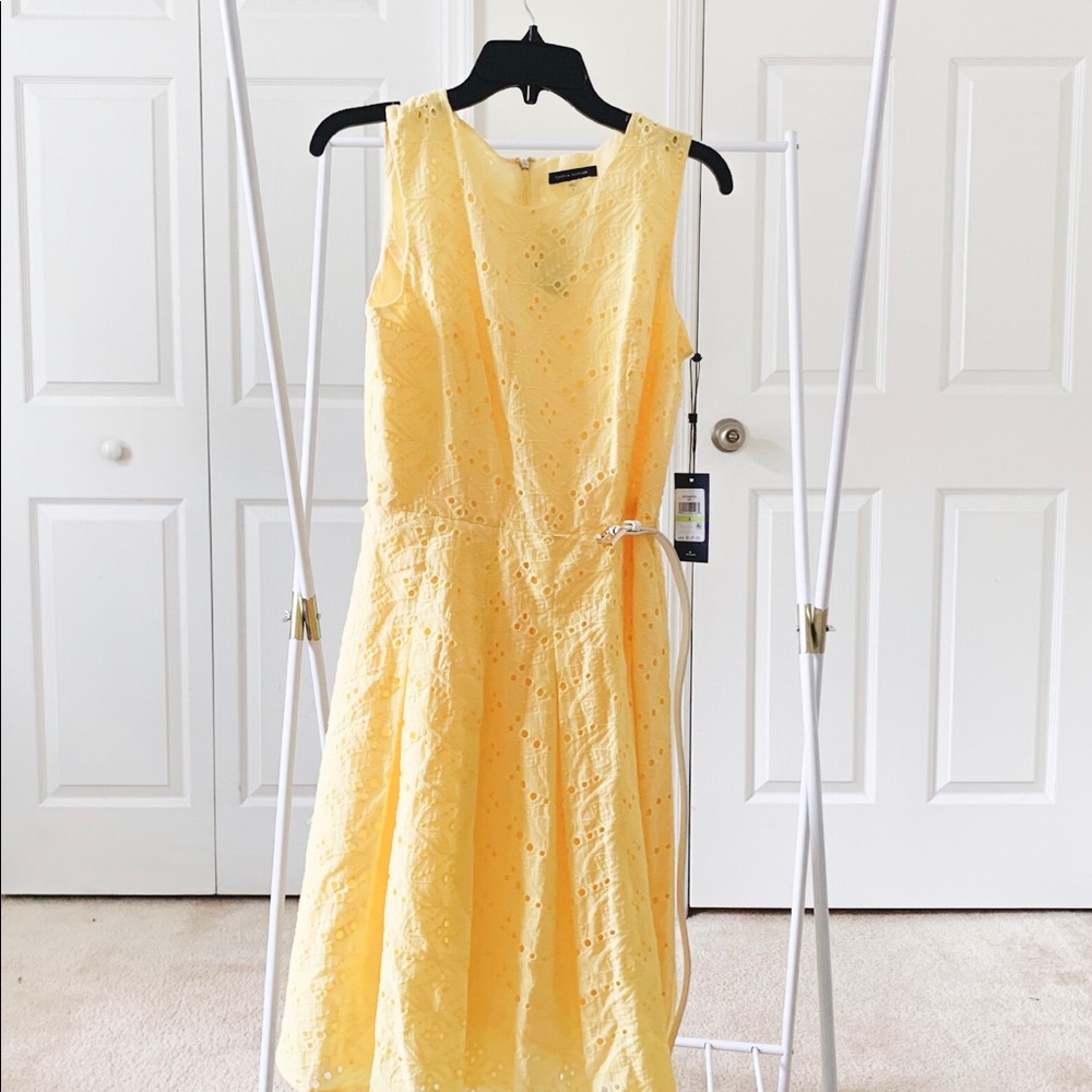 Yellow Tommy Hilfiger Dres and White Belt